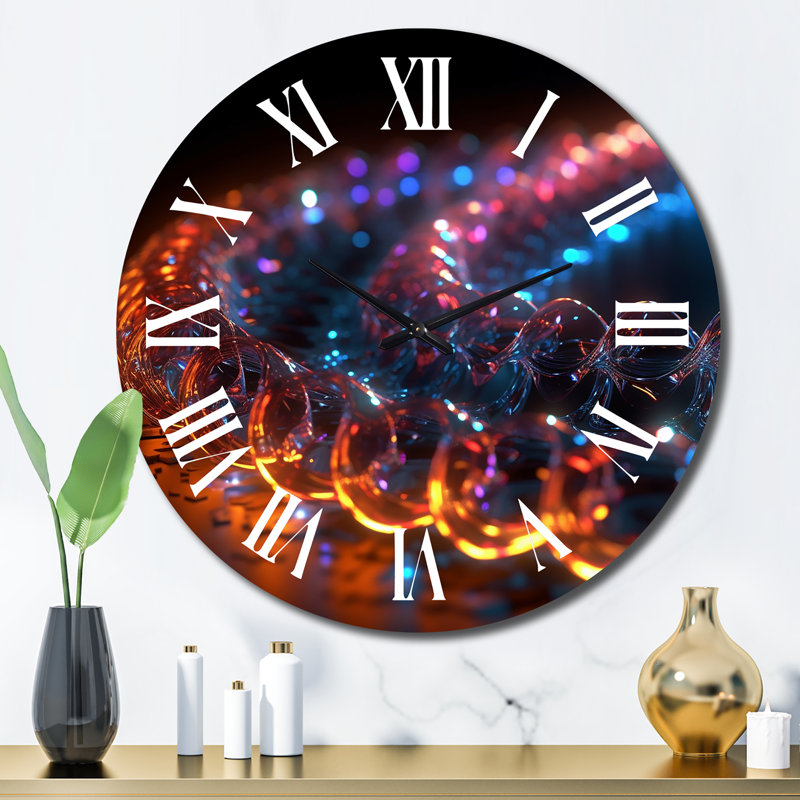 Horloge murale entrelacée à cristaux photoniques, Grand