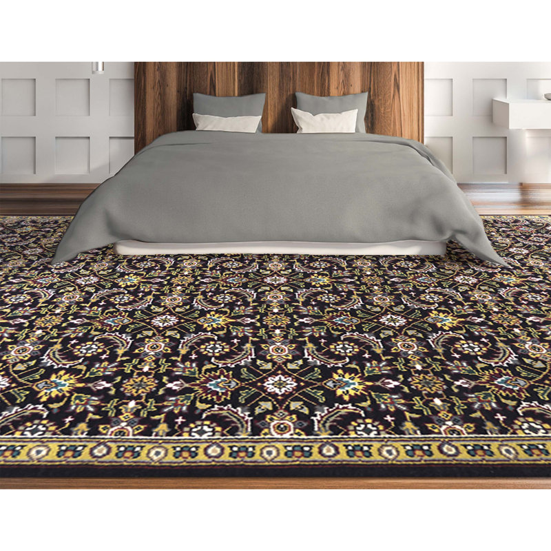 Damask Area Rug, Rectangle 4' x 6'