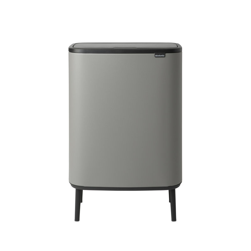 Brabantia Bo Hi 60 Litre Touch Bin, Mineral Concrete Grey
