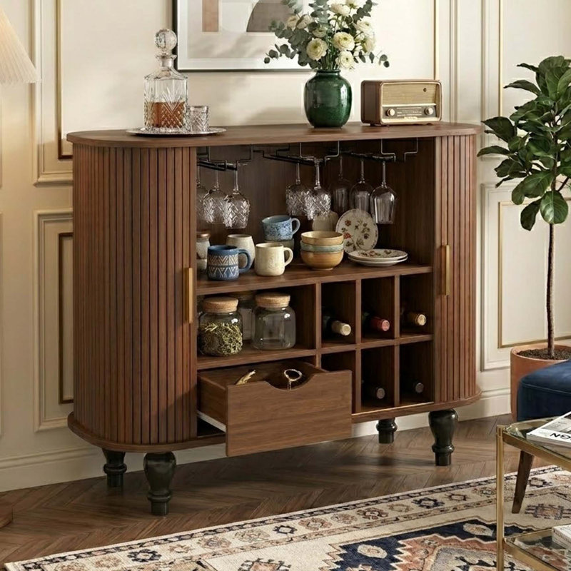 Bar Mid-Century, Walnut