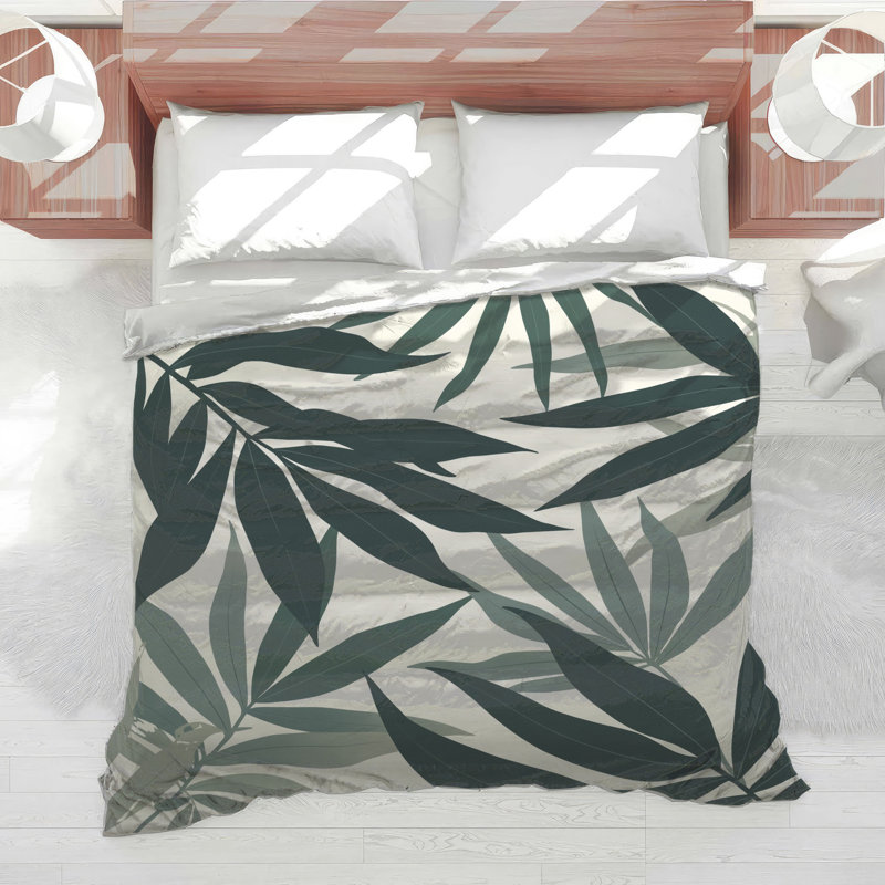 Tropical Leaves Pattern Comforter, Twin