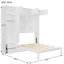 Grand lit escamotable mural peu encombrant, fabrication en MDF, conception moderne pour les maisons compactes