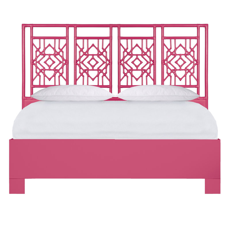 Lit standard bas Tulum, Très grand, Rose vif
