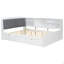 Lit plateforme en bois avec lit gigogne, tablettes et tête de lit-1798252174