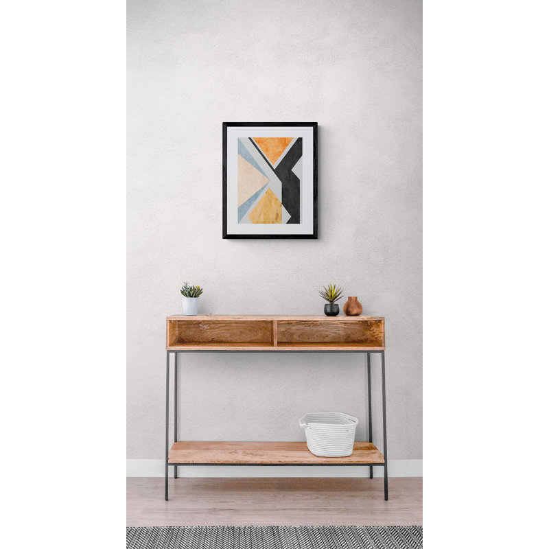 Geometric Pattern With Triangles Print by Angel Estevez, 21.25" H x 17.25" W, Black Framed Paper