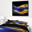 Abstrait «3D Gold Blue Wave Design», impression-35124114-35124117