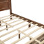Lit très grand lit avec tête et pied de lit à grand panneau, 2 tiroirs de rangement, lumières DEL intégrées, station de charge USB, lit en bois de pin avec cadre de lit renforcé, noyer-1679520686