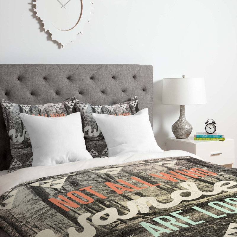 Ensemble de housse de couette errant, Housse de couette pour grand lit et 2 taies décor