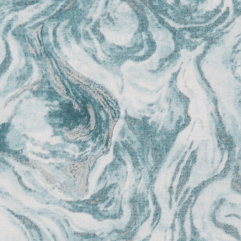 Lusso Sheers Fabric, Mineral/Kingfisher