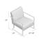     Chaise longue avec accoudoirs en velours de 27,5 po de largeur Pangea Home Dexter-1750487845-1750487844