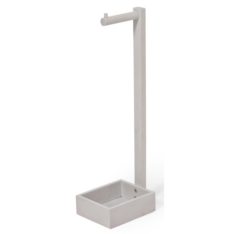 Ashford Free Standing Toilet Paper Holder, White
