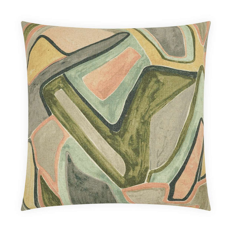 Piero Square Pillow Cover & Insert, Square 24", Sorbet