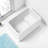 43.3'' X 27.5'' Rectangle Freestanding Soaking Acrylic Bathtub With Seat