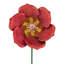 Piquet de jardin en métal à texture de fleur avec finition thermolaquée et roulement à billes durable-125844650