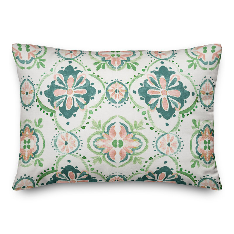 Floral Outdoor Throw Pillow