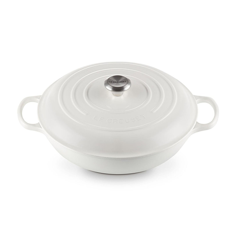 Le Creuset Signature Enameled Cast Iron Braiser with Lid, Caribbean