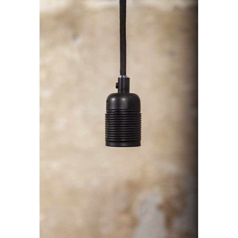 E27 Pendant Matte Black / Black Cable, Matte Black