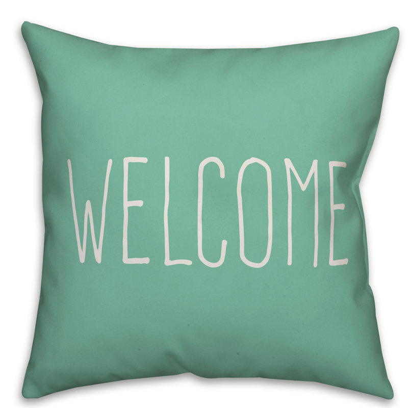  Housse de coussin carré et insert, Vert menthe, 16 po x 16 po