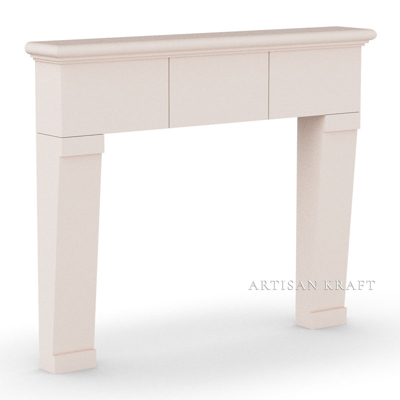 Memphis Cast Stone Fireplace Surround, Tan, 74"