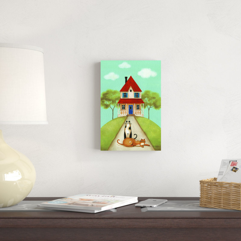 «My Home V» par Lisa Audit - art textuel sur toile tendue, H 12 po x l 8 po x P 1,25 po