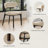 86" Modern Dining Table Set With 8 Dining Chairs-48666816-48666819