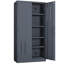 Armoire de rangement en métal avec 2 portes et 4 tablettes réglables pour le garage