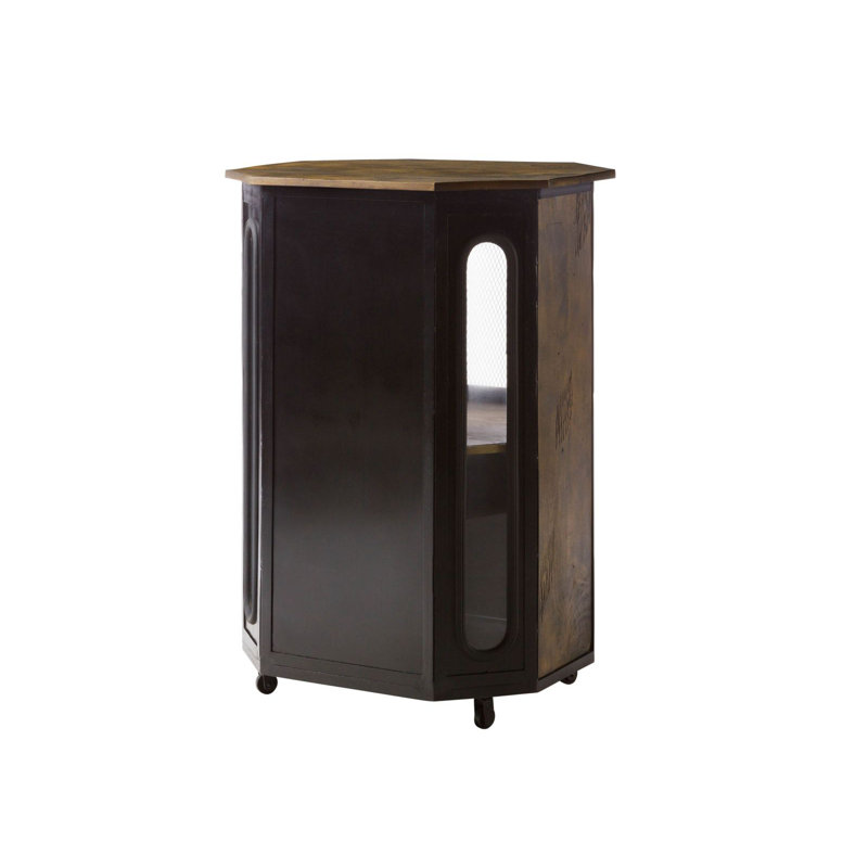 Display Cabinet, Brown Lacquered