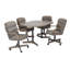 Ensemble de salle à manger extensible à 5 piédestaux 5 pièces-1975485929-1975485935