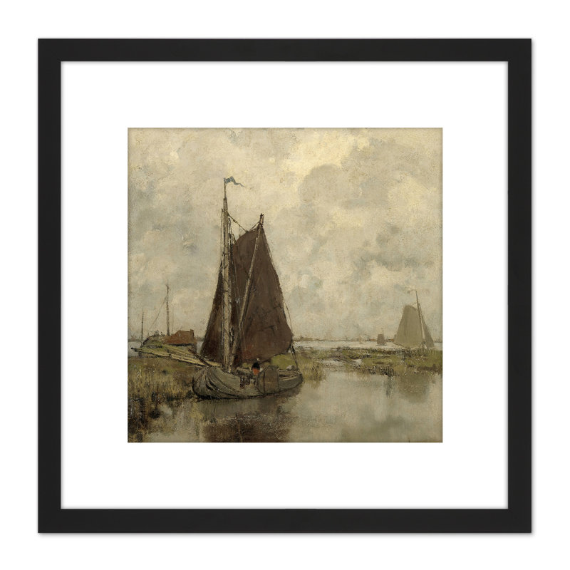 Ships in Dull Weather 1 Piece Single Picture Frame Painting