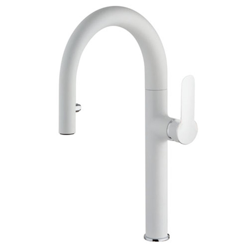Robinet de cuisine à poignée simple Nove, Blanc