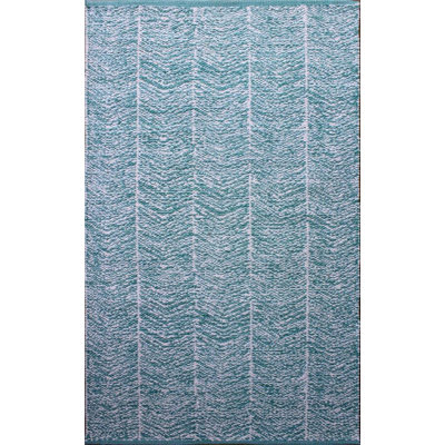 Tapis bleu tissé à la main Parker