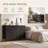Dresser For Bedroom, Chest Of Drawers, TV Stand, Steel, MDF, 5 Non-Woven Fabric Drawers, Storage Organizer Unit, Closet, Entryway-1641728027
