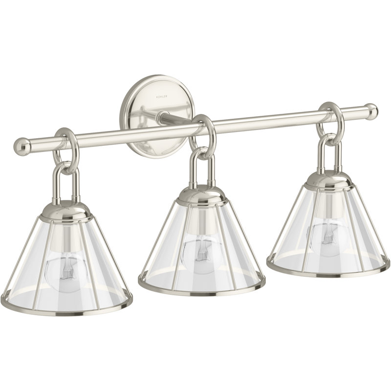 Terret 24-In Three-Light Sconce, Polished Nickel