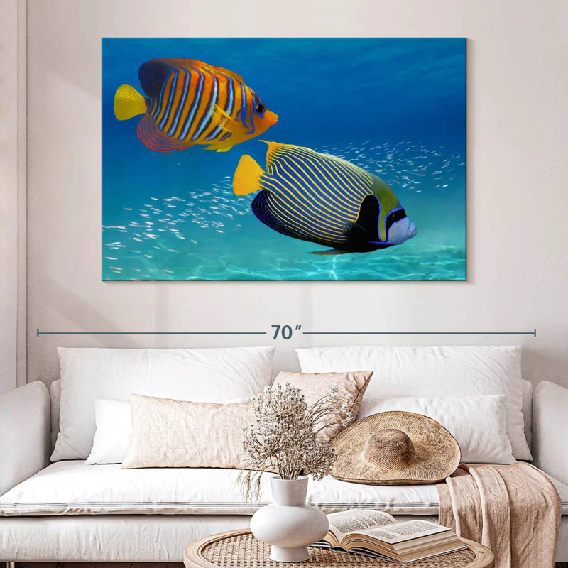 Brampt Exotic Emperor Angelfish, 34" H x 51" W