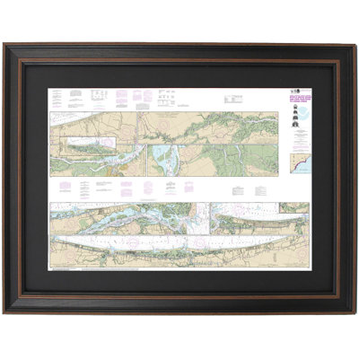 Myrtle Grove Sound And Cape Fear River | Nautical Chart | Framed Print