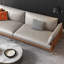 Canapé modulaire gris en cuir véritable-292943951-292943954