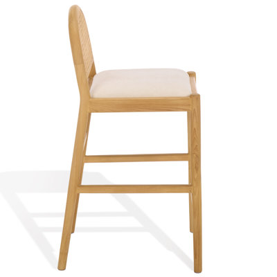 Laylie Rattan And Leather Counter Stool