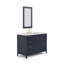 Meuble-lavabo de comptoir en marbre blanc Carrara Elizabeth avec robinet et miroir Elizabeth-465014820-465014817