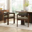 Fauteuil de salle à manger Lyddia de style néoclassique moderne, rembourré, avec structure en bois cannelé, largeur 60 cm (23,5 po).-135068430-135068428