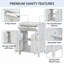 Meuble-lavabo simple 24 po avec lavabo en céramique-1342125839