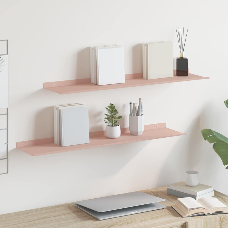 Steel Floating Shelf, Pink