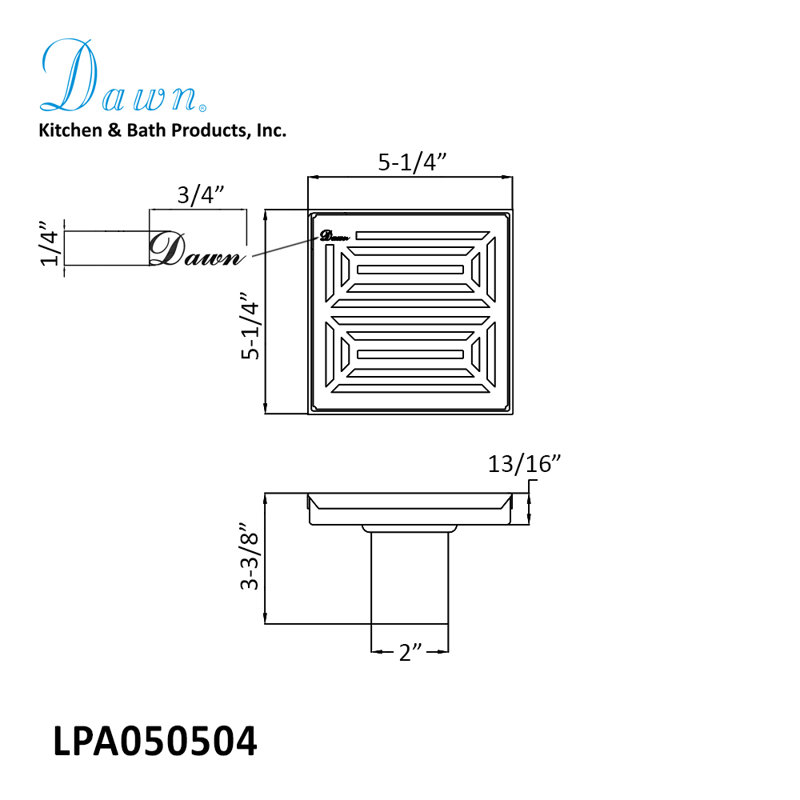 Stainless Steel Square Linear Floor Shower Drain