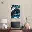 Art mural bleu sarcelle Tectonic III -598236990-598236983