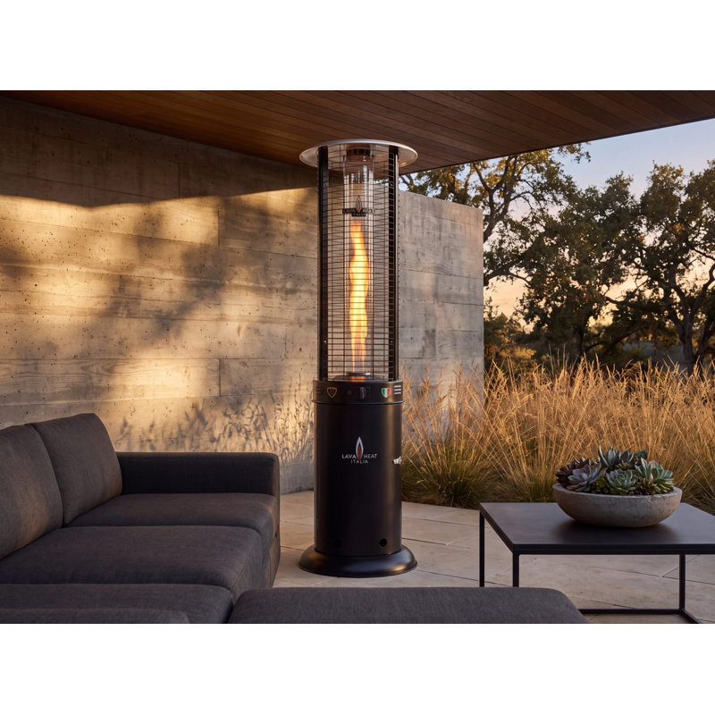 Chauffe-terrasse Opus Lava Heat Italia - noir Corsa, gaz naturel, Corsa Black, Natural Gas