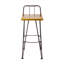 Tabouret de bar industriel en bois 2 - pour siège de patio, structure en fer, finition, pieds inclinés avec repose-pieds Rustic
