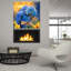 Art mural en verre Bayou Breeze «Hyacinth In The Hibiscus» par Carol Cavalaris, 36 po x 36 po