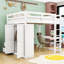 Lit mezzanine double avec garde-robe et bureau-2017880164