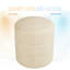 Repose-pieds rond rembourré en cuir Ilithyia-206935409