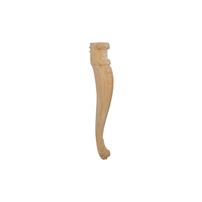 BingLTD - 30 1/4" Tall Unfinished Rubberwood David Dining Table Leg - (TL-DAVID TABLE LEG)
