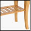 Long banc de douche en bambou, tabouret de douche spa en bois de 20 po avec tablette de rangement pour chaussures